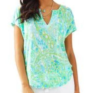 Lilly Pulitzer Any Fins Possible Linen Small top